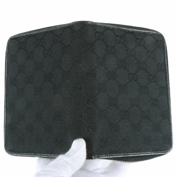 Gucci Web Black GG Logos Pattern Agenda Notebook Cover - Picture 8 of 8